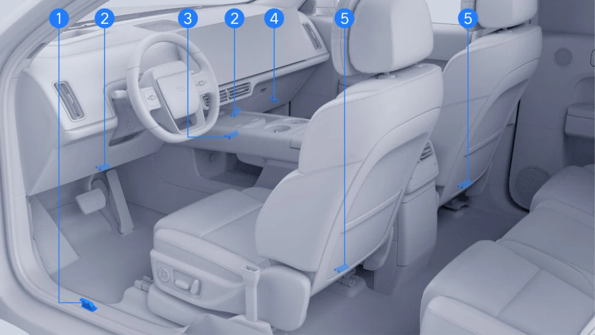 Li Auto: «Перечень осветительных приборов в салоне»