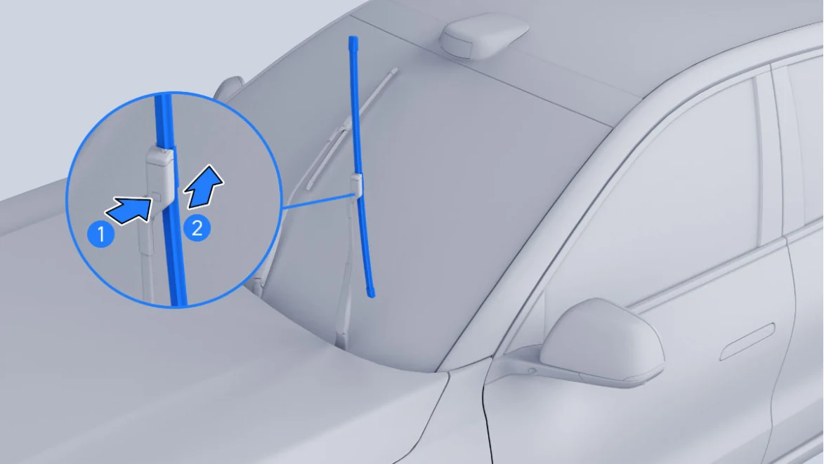 Li Auto: «Замена передней щетки стеклоочистителя»