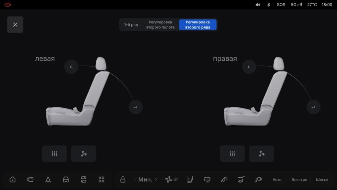 Li Auto: «Регулировка сидений второго ряда осуществляется с помощью центрального информационного дисплея.»