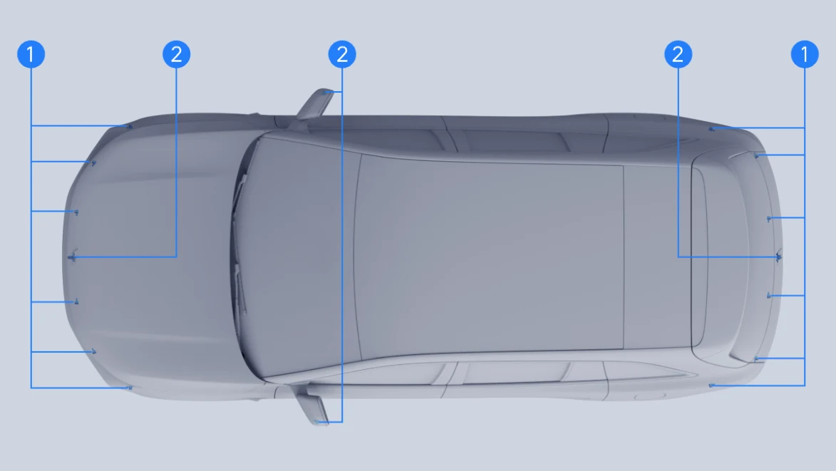 Li Auto: «Датчики системы интеллектуальной помощи при парковке»