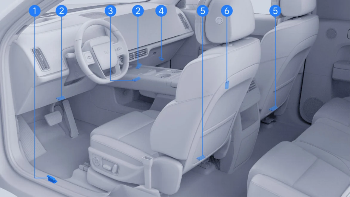 Li Auto: «Перечень осветительных приборов в салоне»