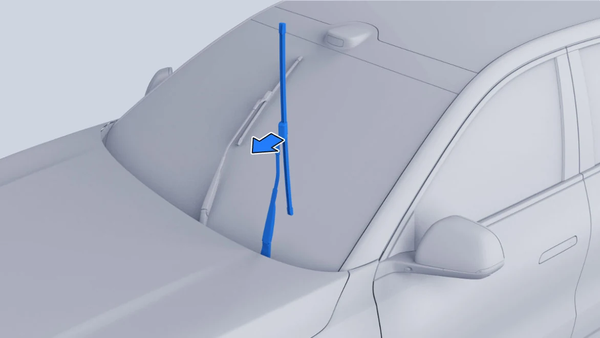 Li Auto: «Замена передней щетки стеклоочистителя»