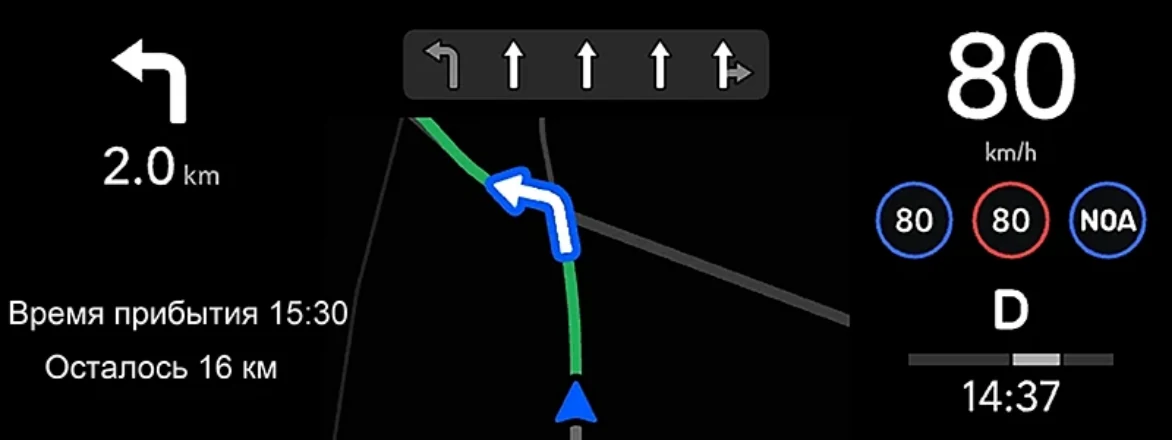 Li Auto: «Режимы интерфейса HUD»
