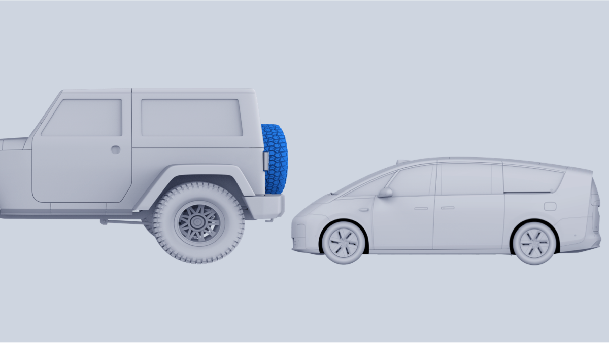 Необнаруженный внешний запасной баллон автомобиля