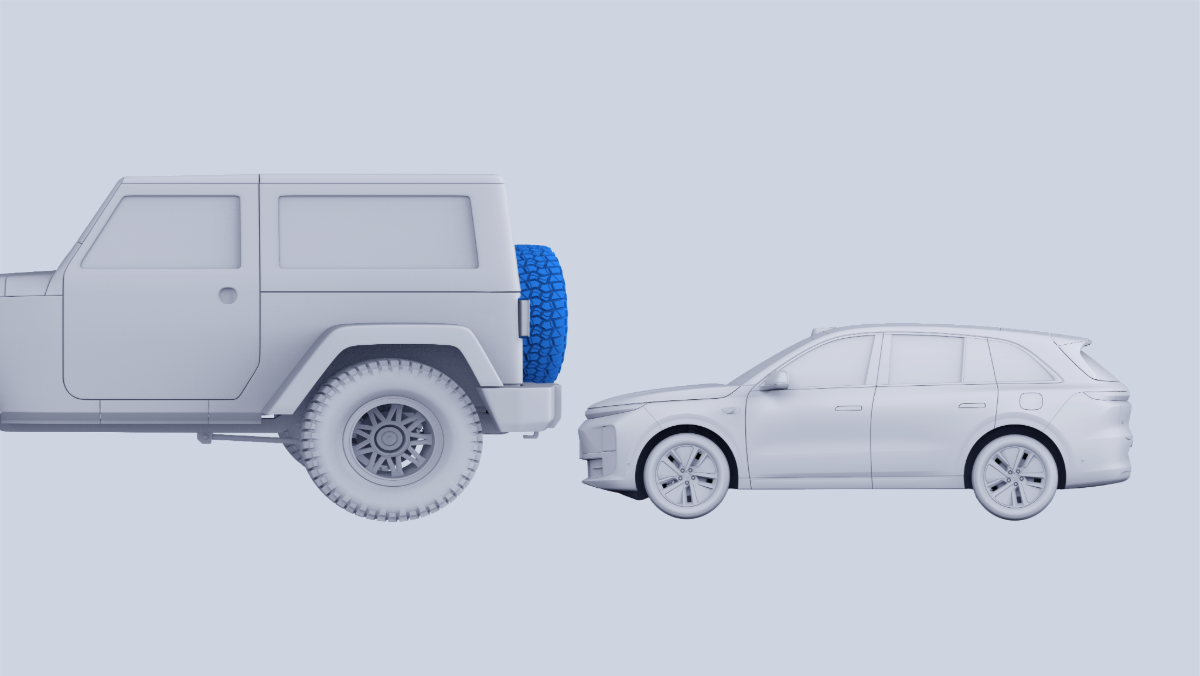Необнаруженные внешние запасные колёса автомобиля